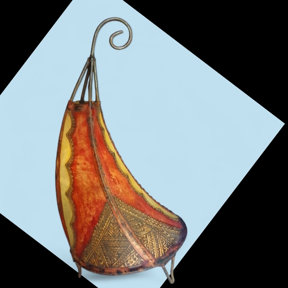 Source Unknown Red and Gold Artistic Lamp.  Moraccan Vintage Hyde - Picture 1 of 16